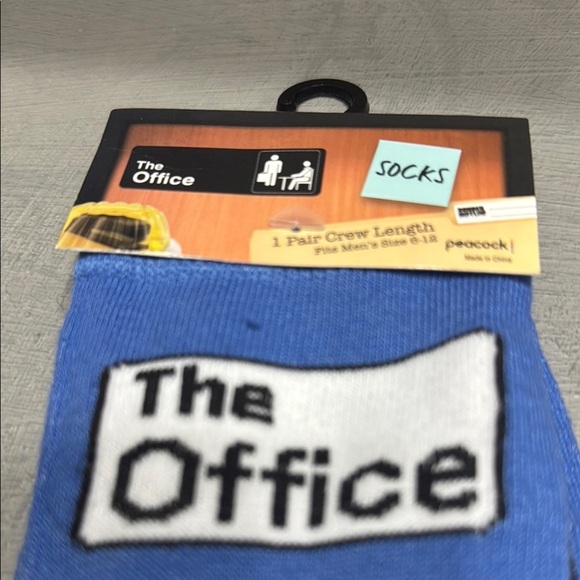 3/$18 The Office World's Best Boss Casual Socks with Iconic TV Show Theme - Picture 2 of 3